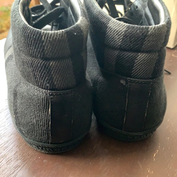 MENS BURBERRY HIGH TOP VINTAGE BLK SIZE 11 - Picture 4 of 6